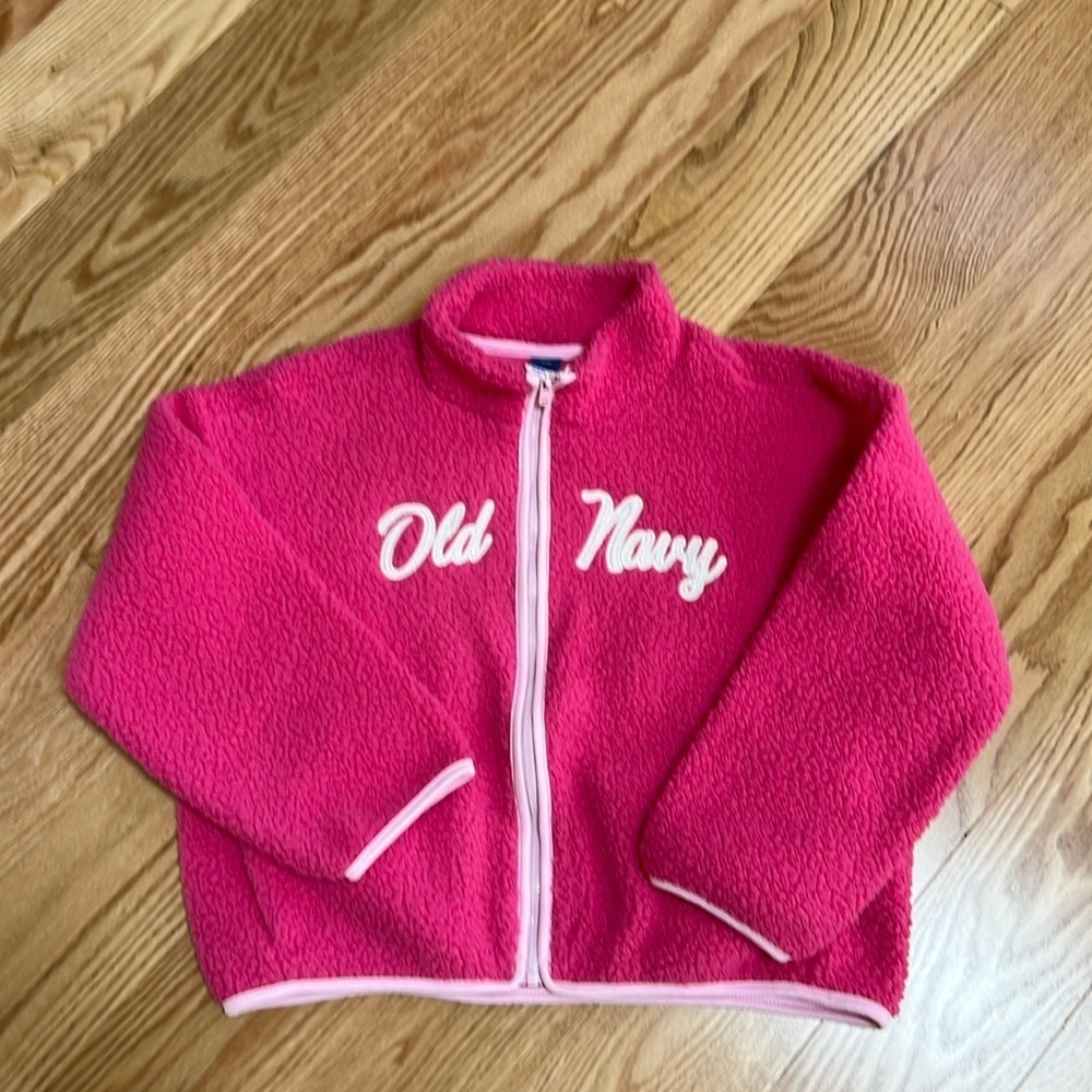 NWT! Old Navy kids girls Size 8 pink fleece zippered jacket